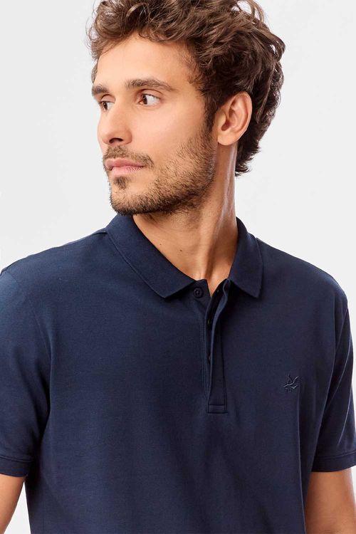 Polo Básica Piquet Premium Azul Marinho