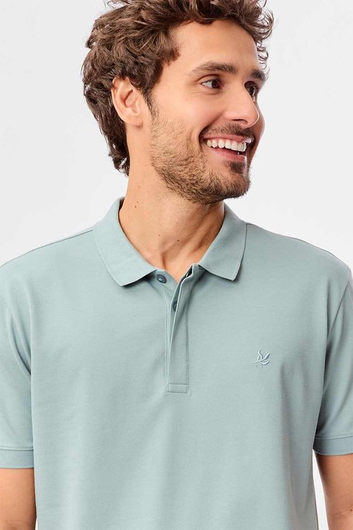 Polo Básica Piquet Premium Azul Claro