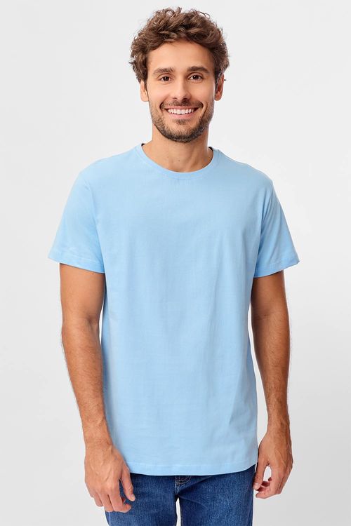 T-Shirt Básica Fit Azul Claro