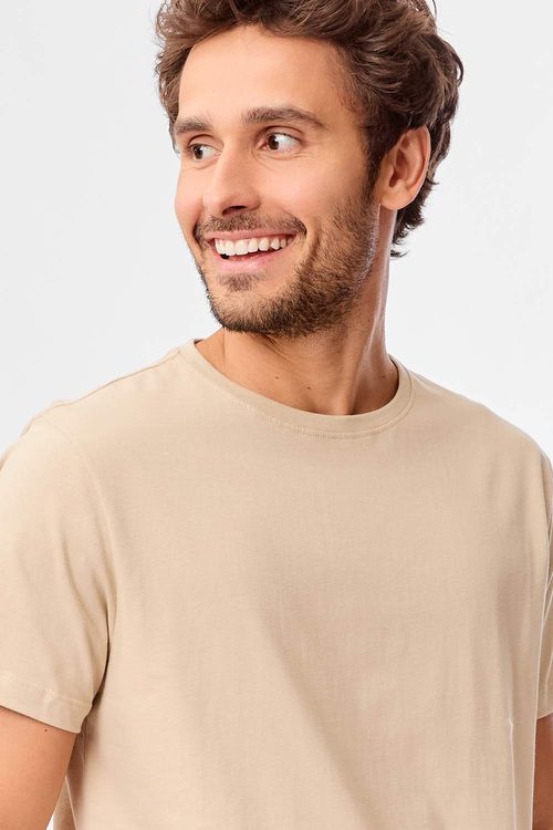 T-Shirt Básica Fit Khaki