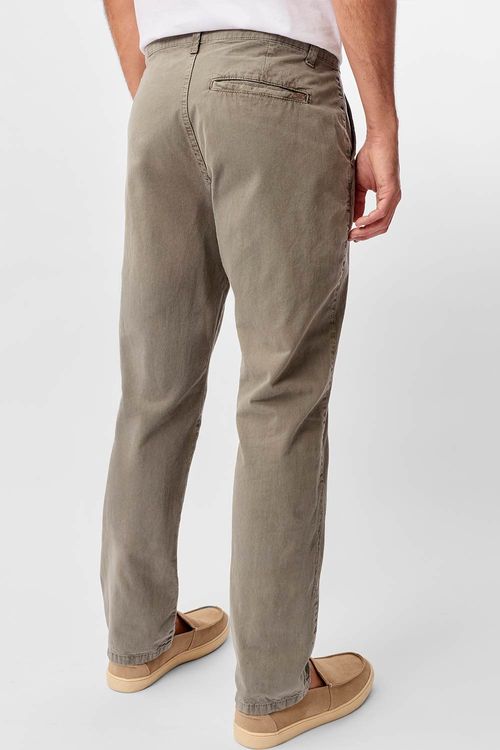 Calça Chino Estonada Verde Militar
