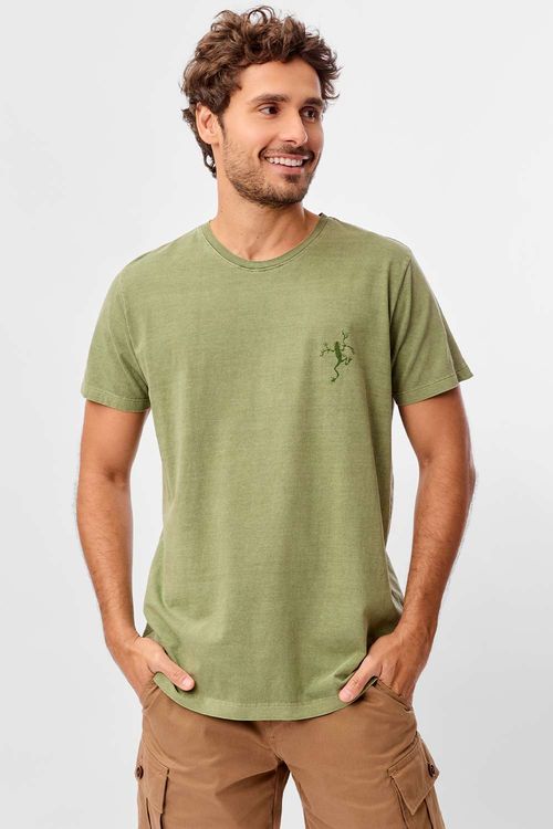 T-Shirt Estampada Stone Roots Verde Militar