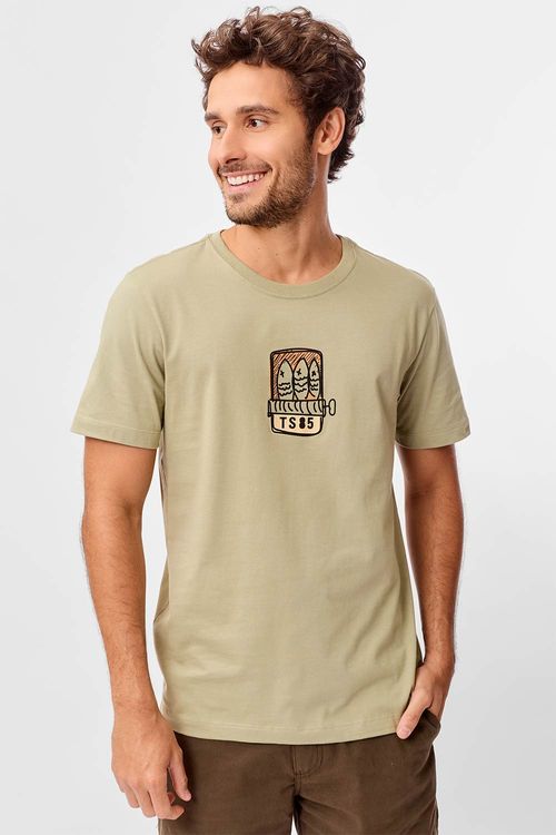 T-Shirt Estampada Sardinha Verde