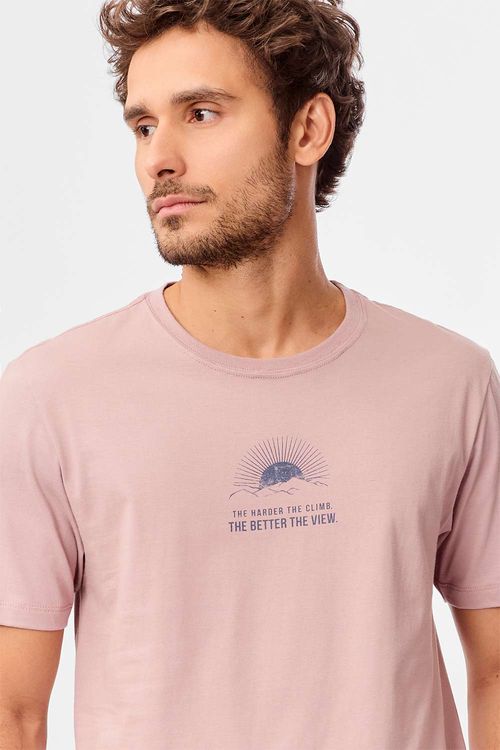 T-Shirt Estampada The Climb Rosa Clara