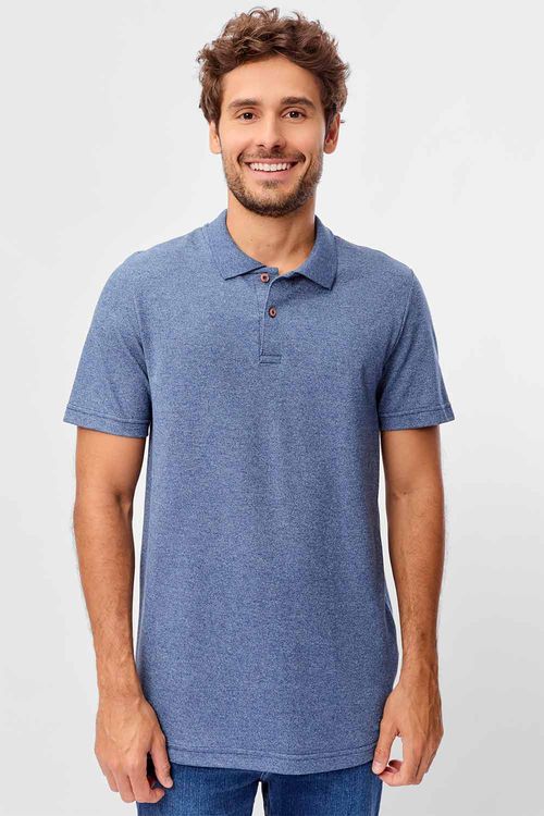 Polo Piquet Molinê Azul Marinho