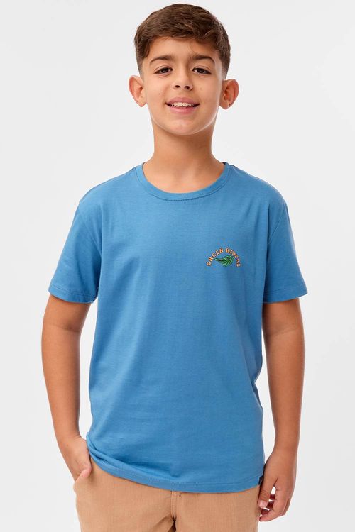 T-Shirt Infantil Estampada Green Riders Azul Jeans