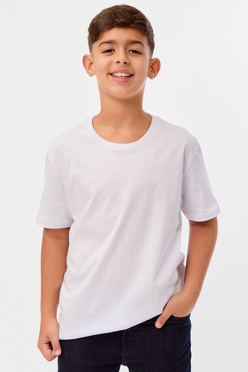 T-Shirt Infantil Básica Branca