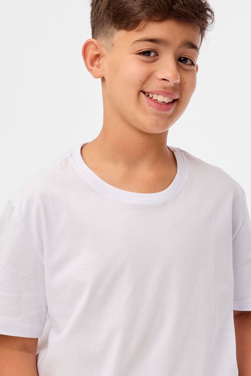 T-Shirt Infantil Básica Branca