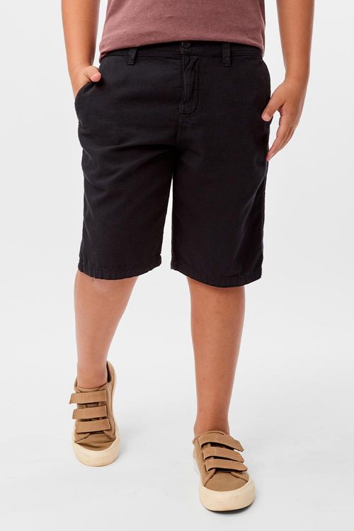 Bermuda Chino Infantil Fio Tinto Azul Marinho