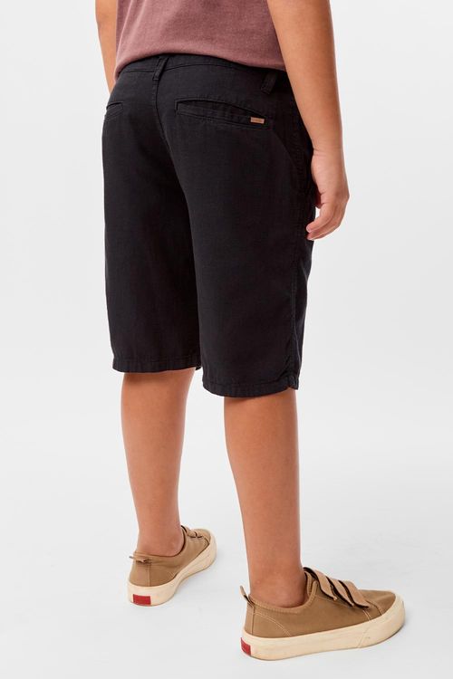 Bermuda Chino Infantil Fio Tinto Azul Marinho