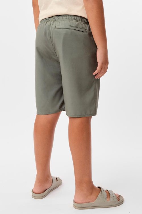 Short Infantil Estampado Ocean King Verde Militar
