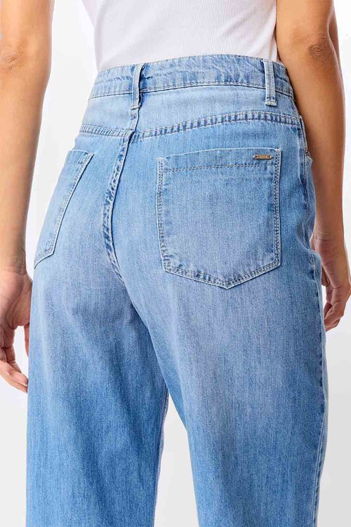 Calça Jeans Wide Leg Destroyer