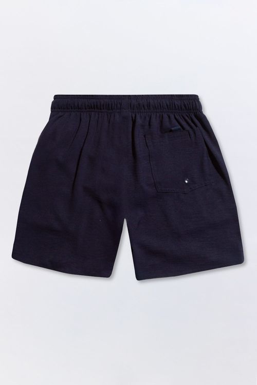 Short Liso Poli Flow Azul Marinho