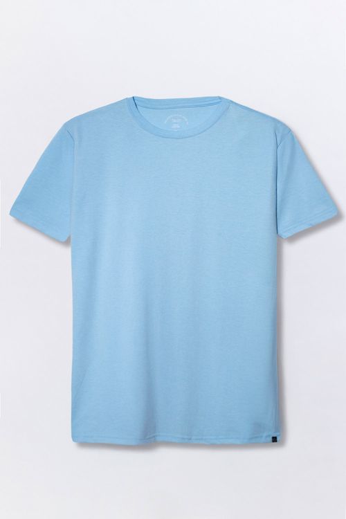 T-Shirt Básica Comfort Mescla Azul Claro