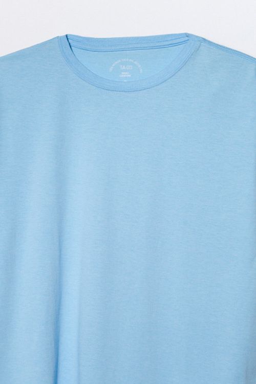 T-Shirt Básica Comfort Mescla Azul Claro