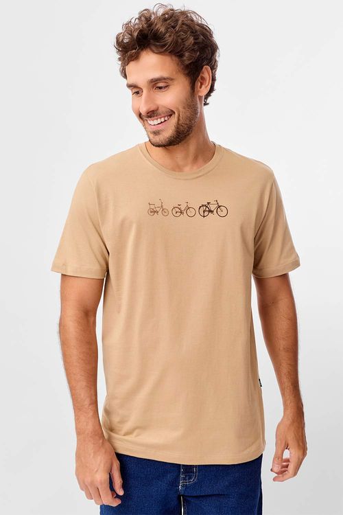 T-Shirt Estampada Bikes Khaki