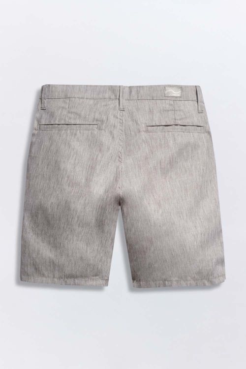 Bermuda Chino Fio Tinto Flex Cinza