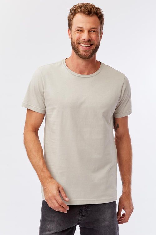 T-Shirt Básica Color Fit Cinza