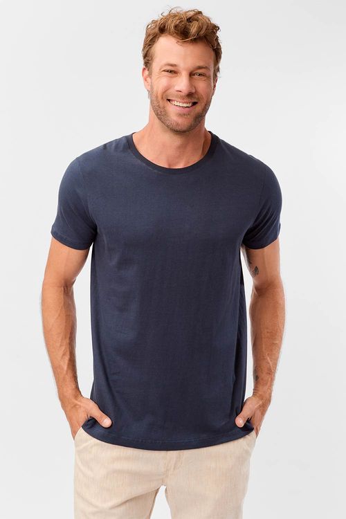 T-Shirt Básica Premium Sem Costura Chumbo