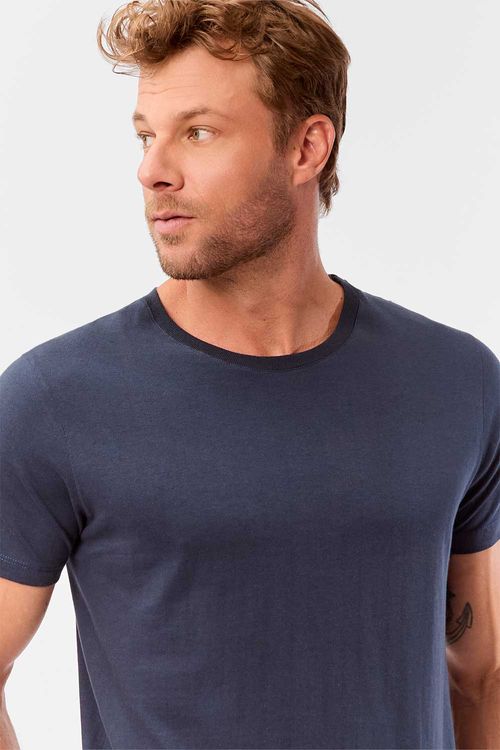 T-Shirt Básica Premium Sem Costura Chumbo