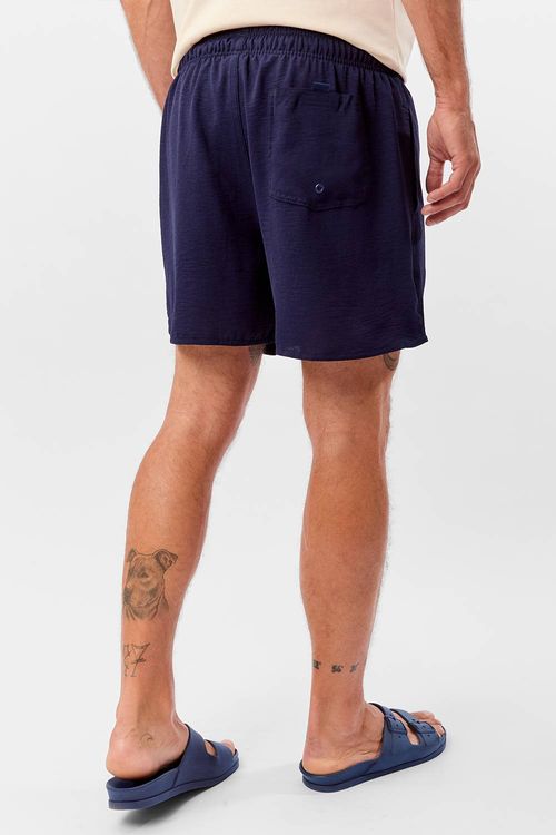 Short Liso Poli Flow Azul Marinho