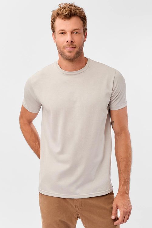 T-Shirt Básica Comfort Mescla Cinza