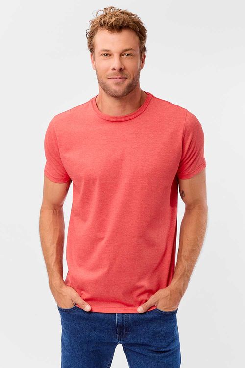T-Shirt Básica Comfort Mescla Vermelho