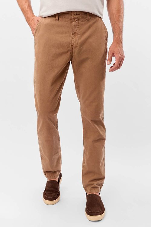 Calça Chino Estonada Camel