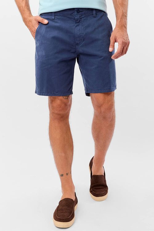 Bermuda Chino Estonada Azul Marinho