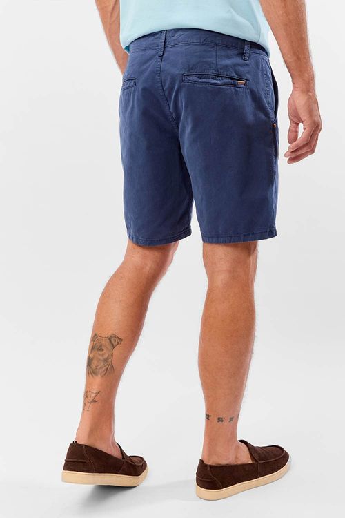 Bermuda Chino Estonada Azul Marinho