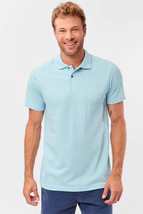 Polo Piquet Molinê Azul Clara
