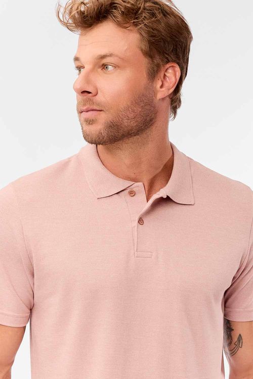Polo Piquet Molinê Rosa Clara