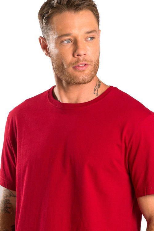 T-Shirt Básica Comfort Vermelho Escuro