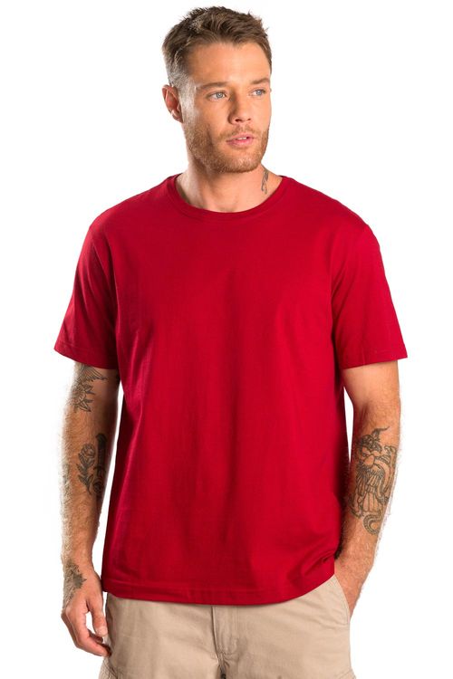 T-Shirt Básica Comfort Vermelho Escuro