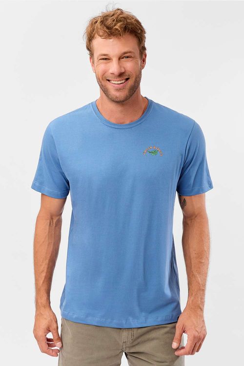 T-Shirt Estampada Riders Azul Jeans