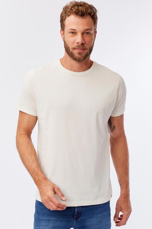 T-Shirt Básica Comfort Mescla Off White