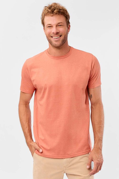 T-Shirt Básica Comfort Mescla Laranja