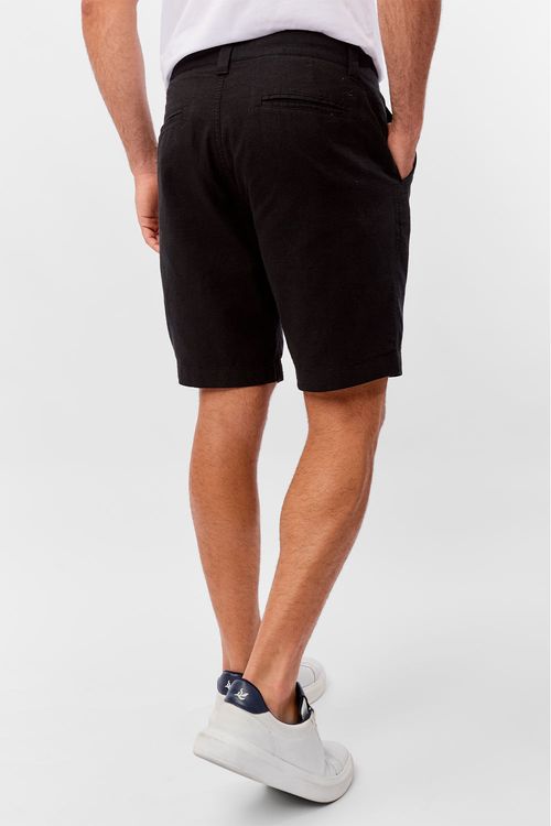 Bermuda Chino Linho Preta