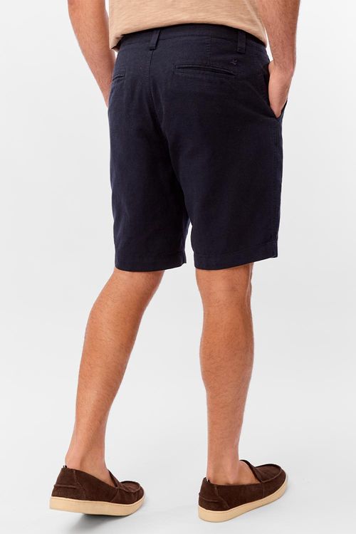 Bermuda Chino Linho Azul Marinho