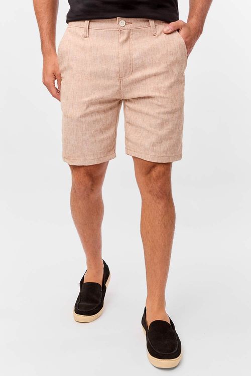 Bermuda Chino Fio Tinto Flex Camel