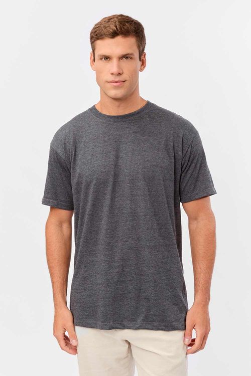 T-Shirt Básica Premium Oversized Grafite