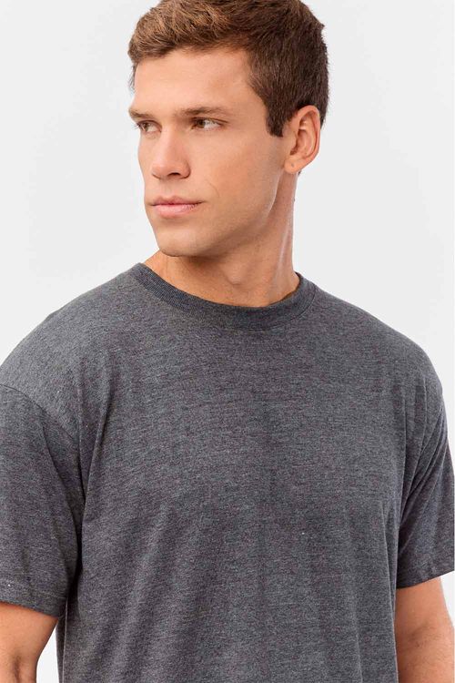T-Shirt Básica Premium Oversized Grafite