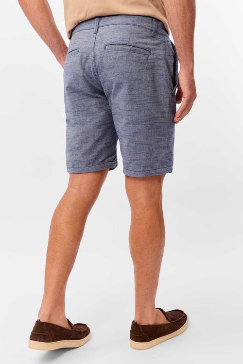 Bermuda Chino Especial Mescla Flamê Azul Marinho