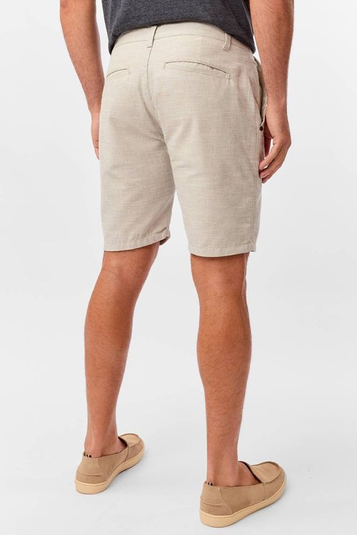 Bermuda Chino Especial Mescla Flamê Cru