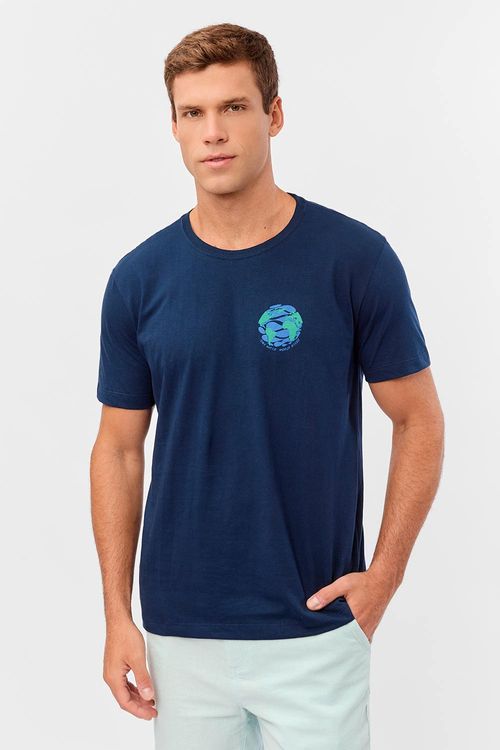 T-Shirt Estampada Planet Azul Marinho