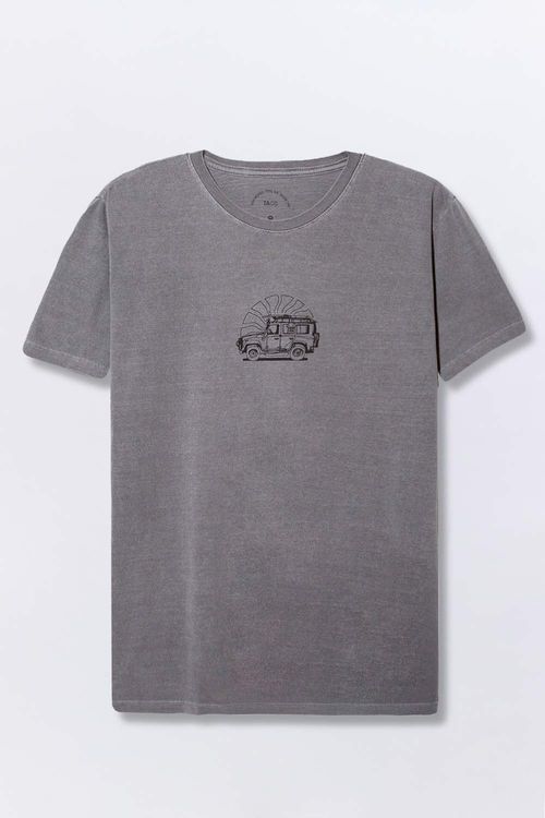 T-Shirt Estampada Stone Carimbo Dog Grafite