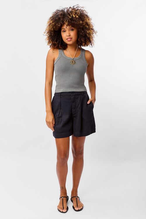 Bermuda Color Azul Marinho