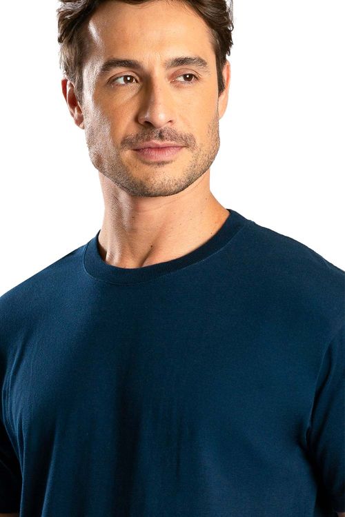 T-Shirt Básica Premium Oversized Azul Marinho