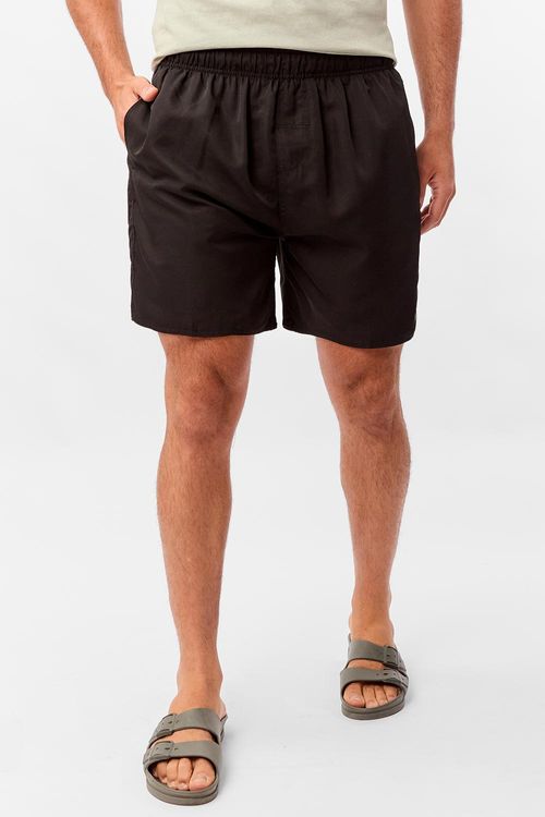 Short Liso Com Silk Refletivo Preto