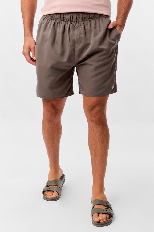 Short Liso Com Silk Refletivo Grafite